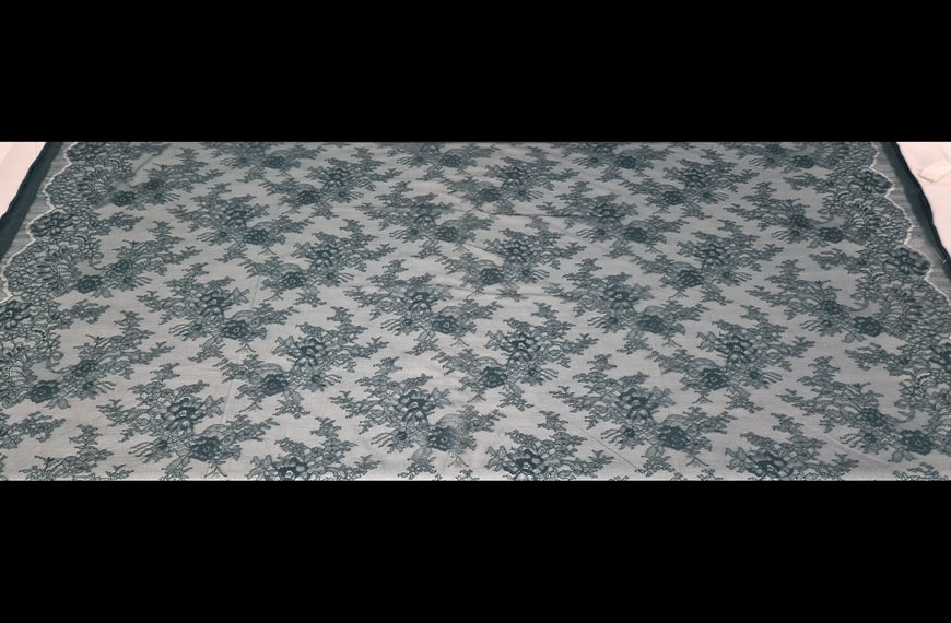 Lace with Flowers & Finish from France Naylon Single-Colored - 150cm